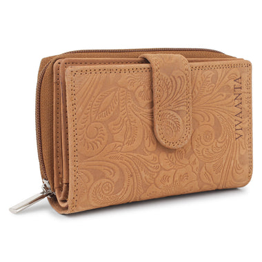 Damen-Geldbörse aus Leder mit vielen Kartenfächern